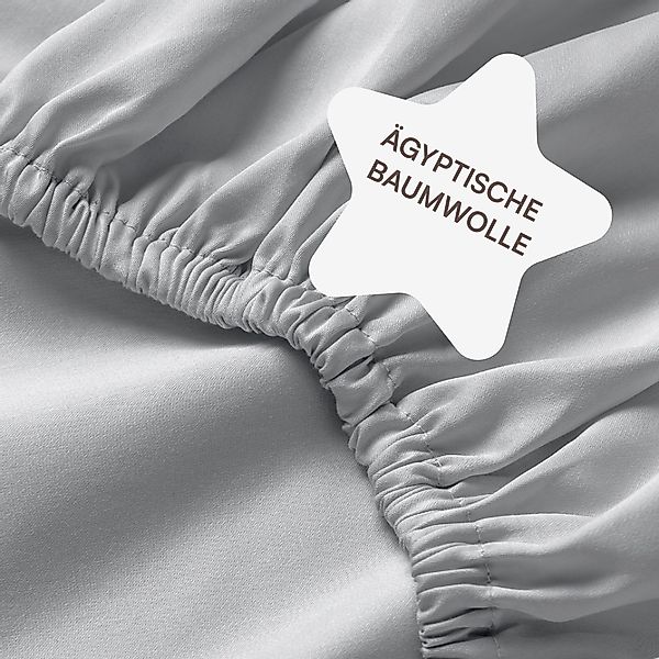 Amqua Spannbettlaken, Premium Mako Satin Spanntuch, günstig online kaufen