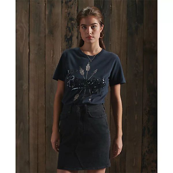 Superdry Off Piste Foil Kurzarm T-shirt 2XS Atlantic Navy günstig online kaufen