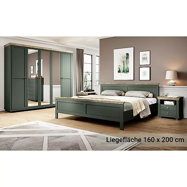 Schlafzimmer Set im Landhausstil EPSOM-83 Doppelbett Liegefläche 160 x 200 günstig online kaufen
