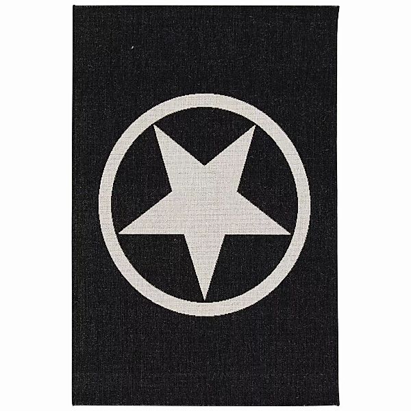 Teppich Modern Star black/ wool 120x170cm, 120 x 170 cm günstig online kaufen