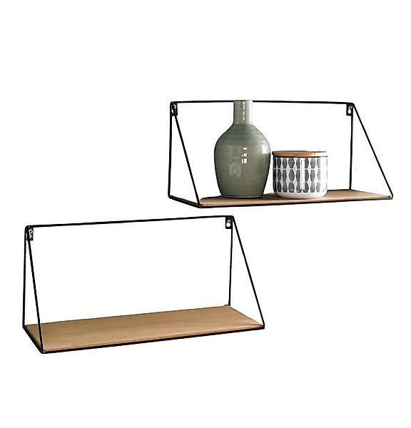 Dekoleidenschaft Wandregal "Puro" aus Holz MDF mit Wandhalter aus Metall sc günstig online kaufen