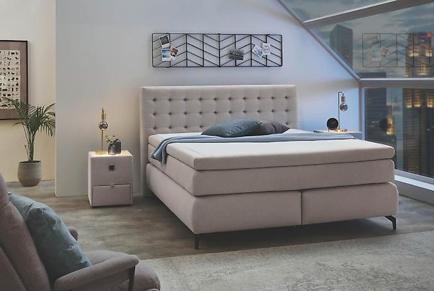 Boxspringbett JESSICA-MAX von Jockenhöfer 180x200cm grau günstig online kaufen
