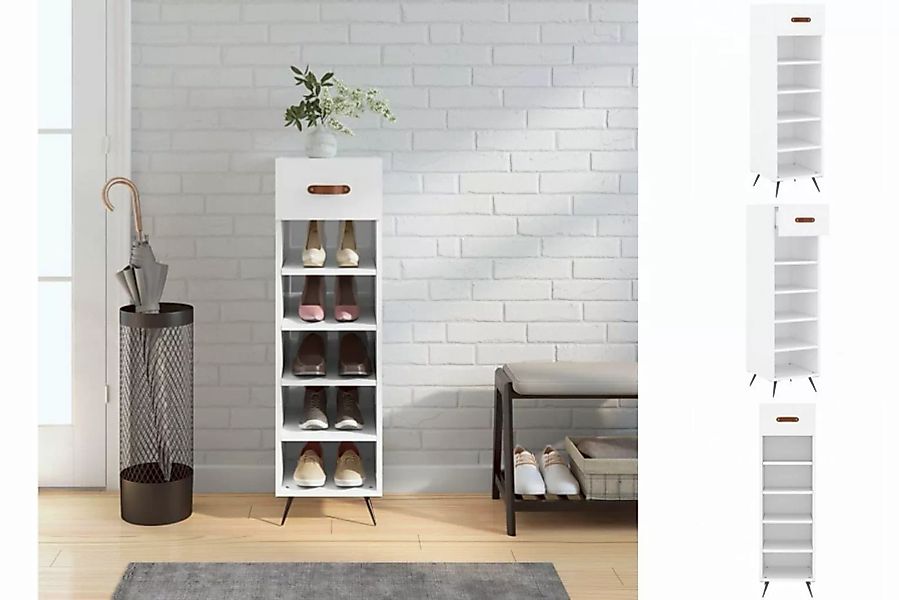 vidaXL Kleiderschrank Schuhschrank Weiß 30x35x105 cm Holzwerkstoff günstig online kaufen