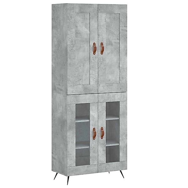 vidaXL Highboard Betongrau 69,5x34x180 cm Holzwerkstoff 3199597 günstig online kaufen