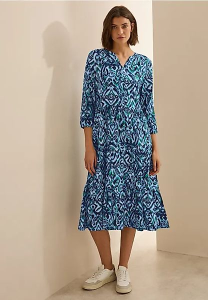 Gemustertes Volant-Kleid günstig online kaufen