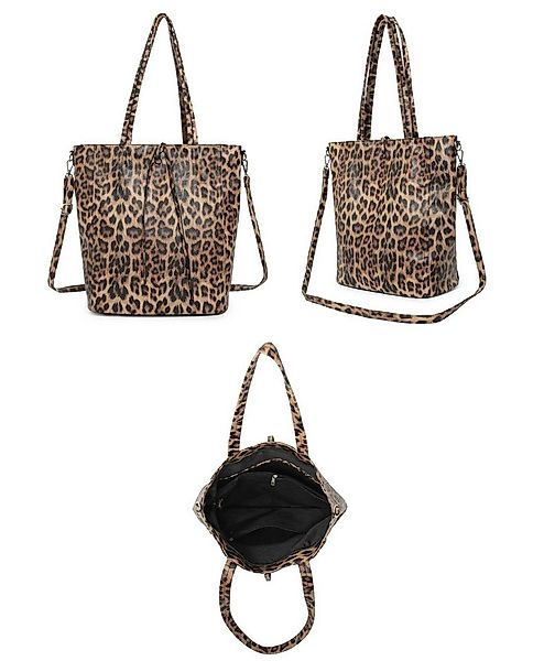 ITALYSHOP24 Schultertasche XXL Damen Tasche LEOPARD Shopper Umhängetasche H günstig online kaufen