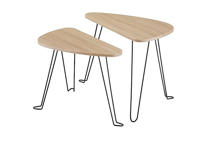 tectake Beistelltisch 2er Set Beistelltische (1-St., 1 tlg), Zwei filigrane günstig online kaufen