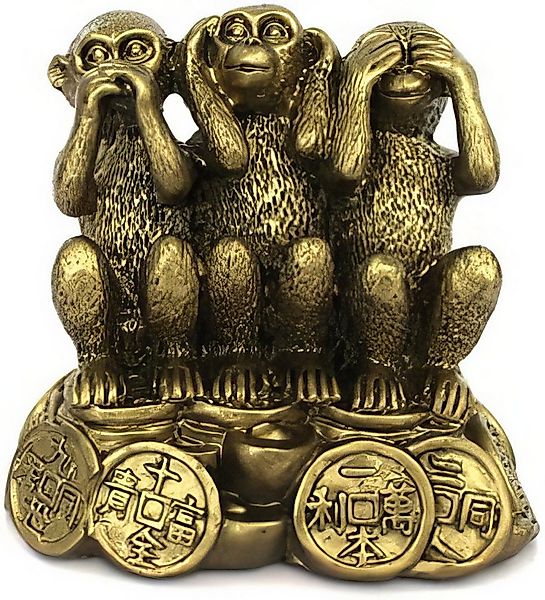 Yudu Dekofigur 3er Affen Nicht hören/sehen/sprechen Fengshui günstig online kaufen