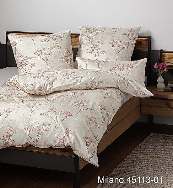 Janine Janine Mako-Satin Bettwäsche MILANO 45113 sand koralle pink Größe: günstig online kaufen