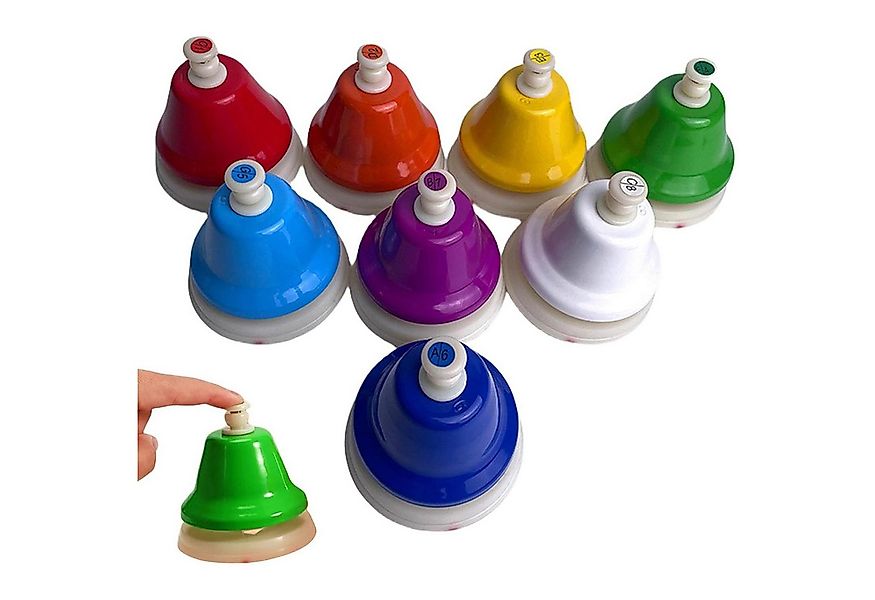 MODFU Spielzeug-Musikinstrument 8 Stück Tischglocken Lernspielzeug Musikins günstig online kaufen