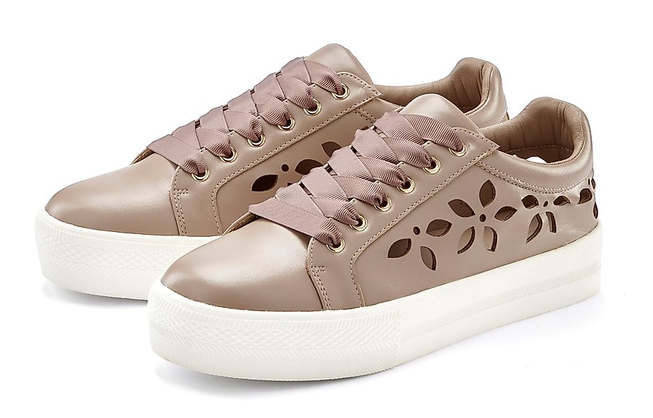LASCANA Sneaker mit kleinen Cut-Outs, Schnürhalbschuhe, günstig online kaufen