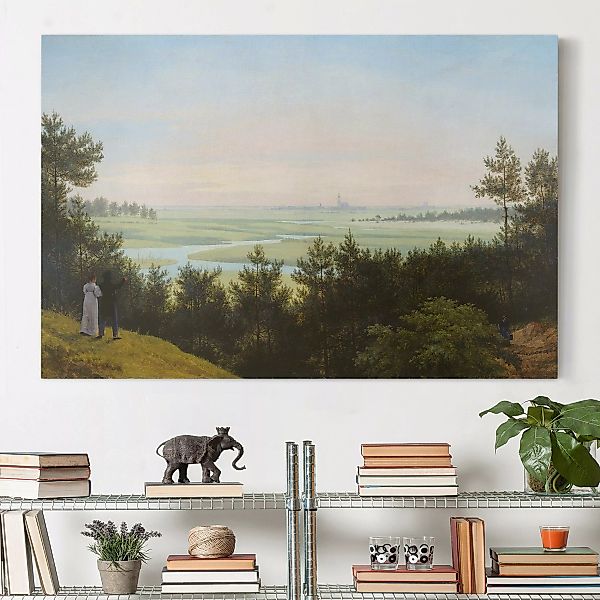 Leinwandbild Kunstdruck - Querformat Karl Friedrich Schinkel - Landschaft b günstig online kaufen