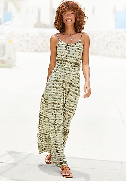 LASCANA Maxikleid, mit Rüschendetails und Gummi in der Taille, Sommerkleid, günstig online kaufen