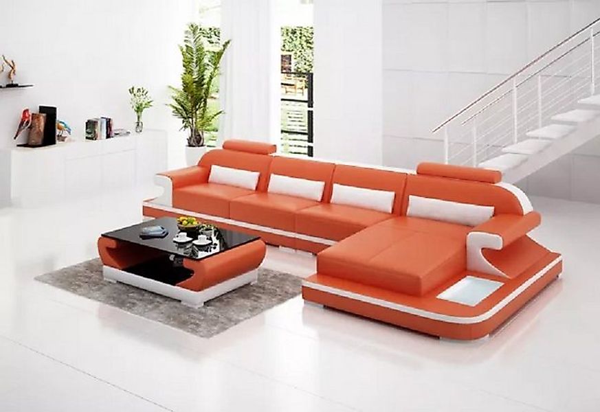 JVmoebel Ecksofa Ledersofa Eckcouch Polstergarnitur Sofa Polster Couch Wohn günstig online kaufen