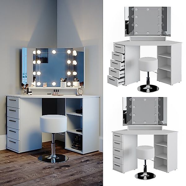 Vicco Schminktisch Sofia, Weiß, 128 cm günstig online kaufen