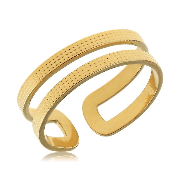Made by Nami Fingerring Breiter Goldener günstig online kaufen