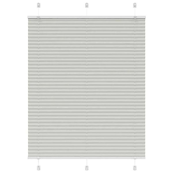 vidaXL Plissee Hellgrau 110x150 cm Stoffbreite 109,4 cm Polyester 4015349 günstig online kaufen