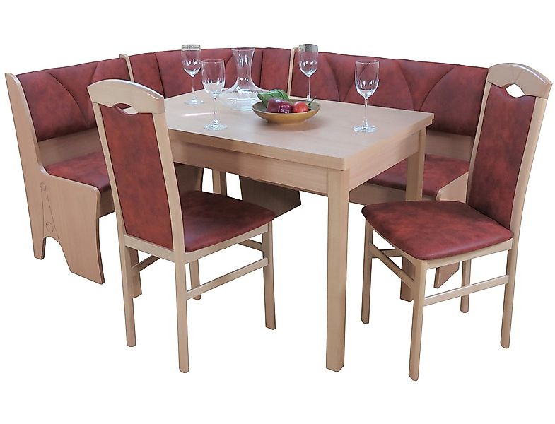 moebel-direkt-online Eckbankgruppe 4tlg. Eckbankgruppe wahlweise mit Tisch günstig online kaufen