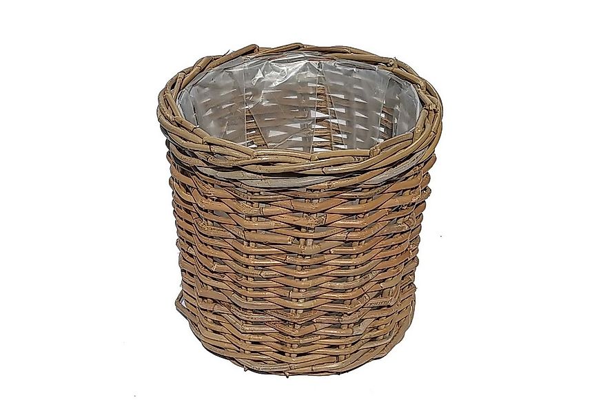 Casa Moro Flechtkorb Rattan Korb Siena rund mit Folie Blumenkorb Pflanzenko günstig online kaufen