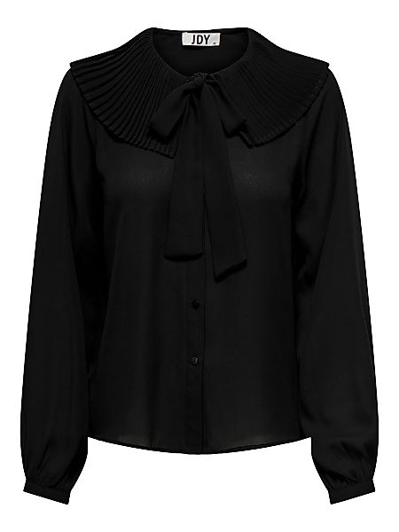 ONLY Plisseekragen- Hemd Damen Schwarz günstig online kaufen