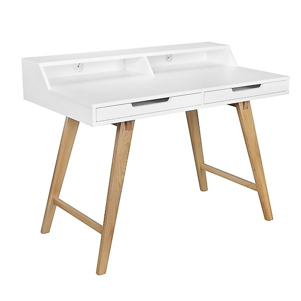 FINEBUY Schreibtisch 110x85x60 cm MDF weiß günstig online kaufen