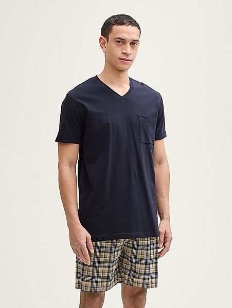 TOM TAILOR Pyjama Unterwäsche Pyjama-Set mit Karomuster günstig online kaufen