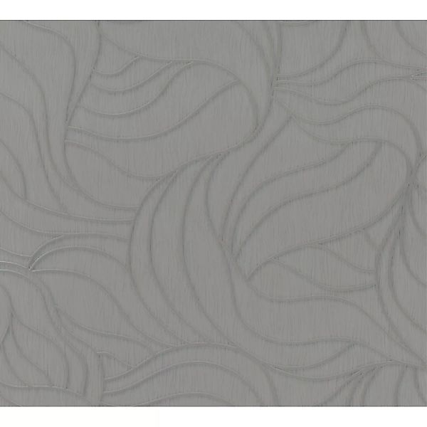 Marburg Vliestapete Grafisch Blattmuster Grau 10,05 m x 0,70 m FSC® günstig online kaufen