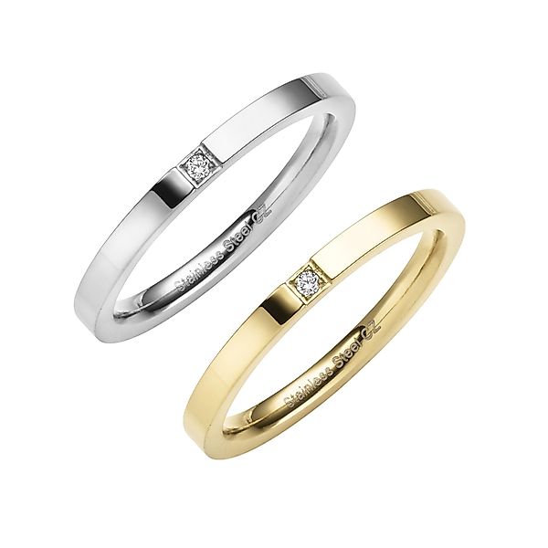 Zeeme Fingerring Edelstahl 2tlg. Set mit günstig online kaufen