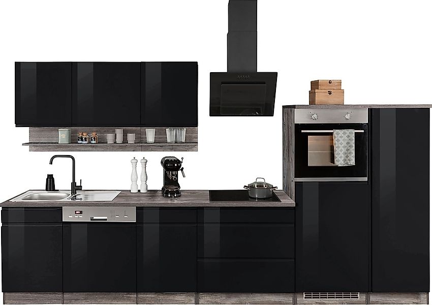 HELD MÖBEL Küchenzeile "Virginia", Breite 350 cm, wahlweise mit Induktion günstig online kaufen