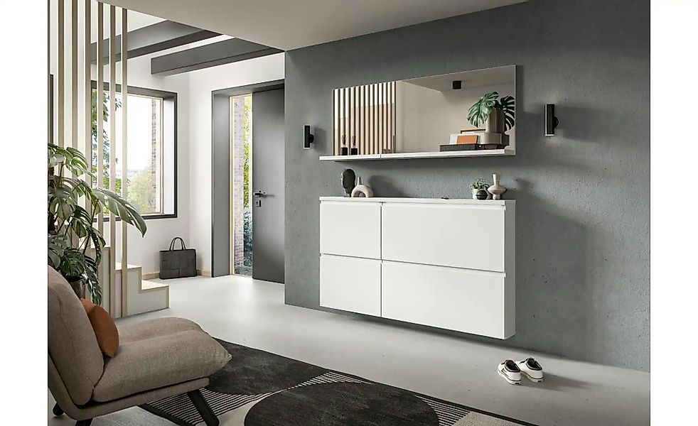 xonox.home Schuhschrank in Weiß - 95x88x18cm günstig online kaufen