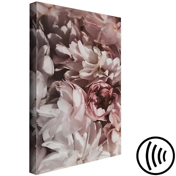 Leinwandbild Blumen im Schatten - Pastell-Blumenkomposition im Boho-Stil XX günstig online kaufen