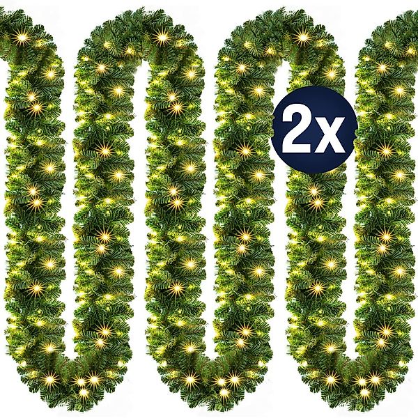 Weihnachtsgirlande 5m 2er-Set In-/Outdoor günstig online kaufen