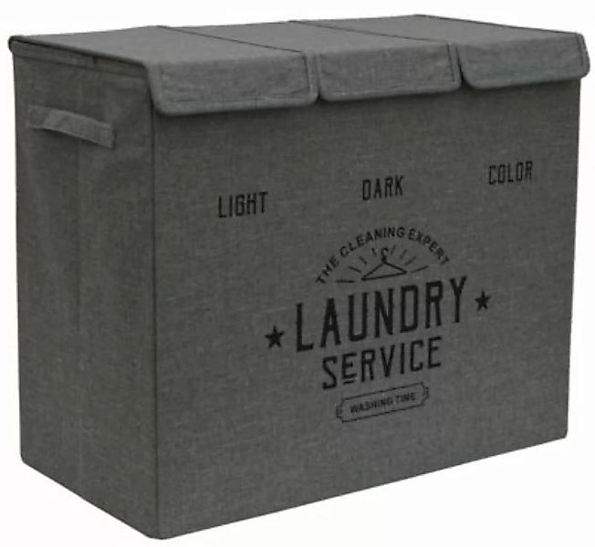 Dune Design® Wäschekorb Laundry 60x30x50cm Dunkelgrau günstig online kaufen