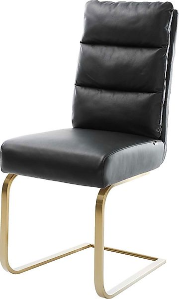 DELIFE Polsterstuhl Pela-Flex, Freischwinger flach Gold günstig online kaufen