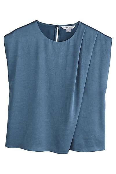 Next Blusentop Asymmetrisches Satin-Top in Knitteroptik (1-tlg) günstig online kaufen