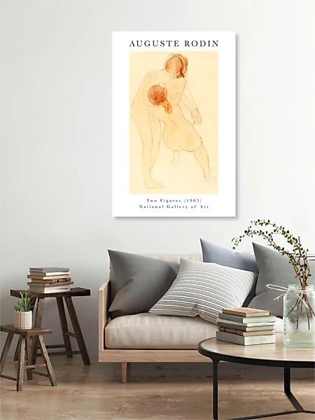 Poster / Leinwandbild - Two Figures Von Auguste Rodin günstig online kaufen