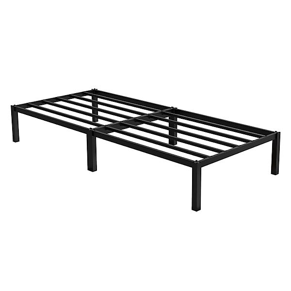 ML-Design Metallbett 90x200cm auf Stahlrahmen mit Lattenrost Schwarz Bettge günstig online kaufen