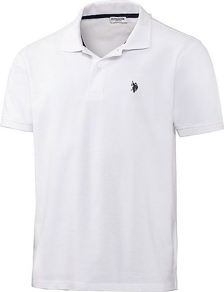 U.S. Polo Assn Poloshirt schöne Piqué-Struktur und Logo-Stick im Kontrastto günstig online kaufen