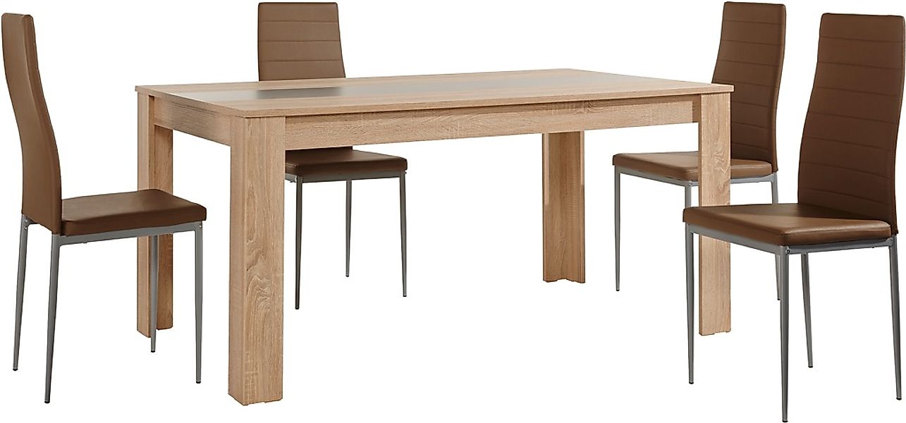 Home affaire Essgruppe "Pluto" Set, 5 Stk. tlg. moderne Tischgruppe, Tisch, günstig online kaufen