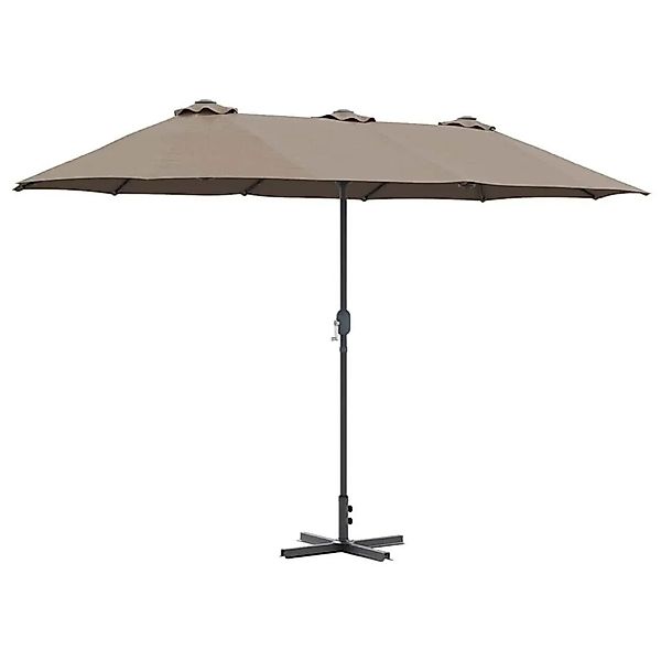 vidaXL Gartenparasol Taupe 370 x 197 x 239 cm 42003370 günstig online kaufen
