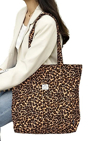 Bextsrack Schultertasche Canvas Handtasche Leopardenmuster Crossbody Tasche günstig online kaufen