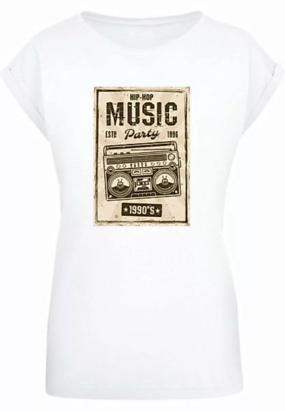 MisterTee T-Shirt MisterTee Damen Ladies Retro Boom Extended Shoulder Tee ( günstig online kaufen