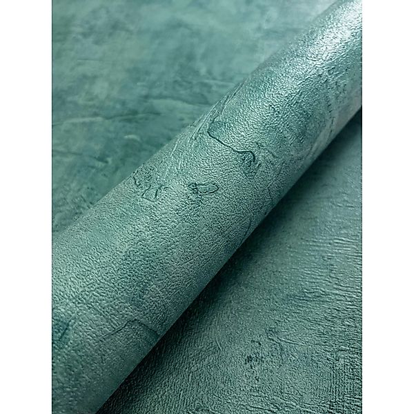 Newroom Vliestapete Milya Petrol Beton Modern FSC® günstig online kaufen