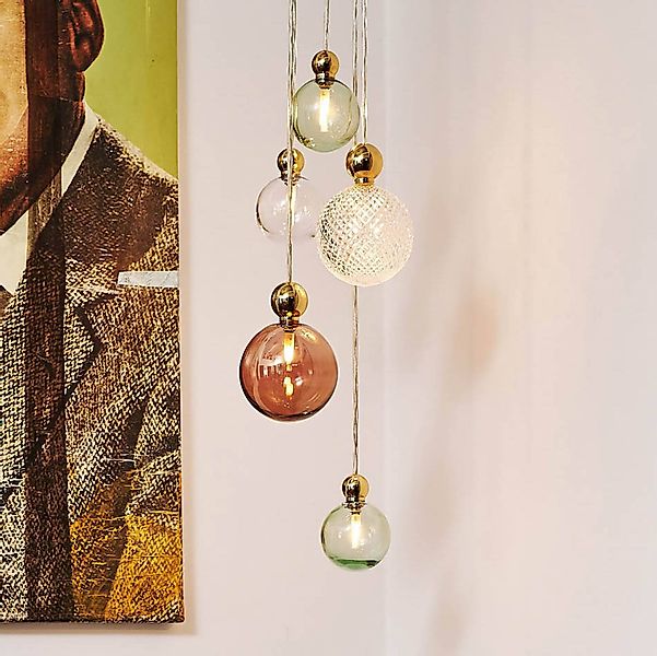 EBB & FLOW Uva M Hängelampe Ball gold obsidian günstig online kaufen