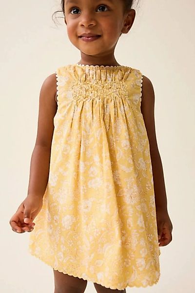 Next Sommerkleid Kleid aus Baumwolle mit gezurrtem Design (1-tlg) günstig online kaufen