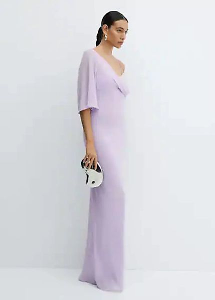 Asymmetrisches Kleid mit Glockenärmel günstig online kaufen