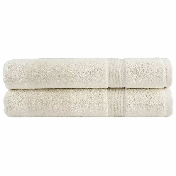 vidaXL Premium-Handtücher 2 Stk Creme 100x200 600g/m2 100% Baumwolle günstig online kaufen