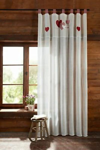 HOME Living Vorhänge Lovely Home Gardinen rot/weiß Gr. one size günstig online kaufen