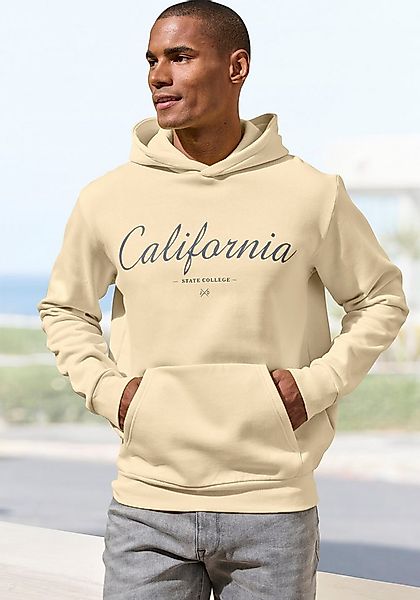 John Devin Hoodie Sweatshirt mit coolem Druck, aufgesetzter Tasche und Kapu günstig online kaufen