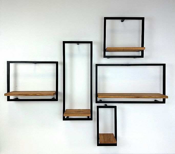 andas Ablageelement "Londen" aus Metall, Ablageflčhen aus massiver Eiche günstig online kaufen